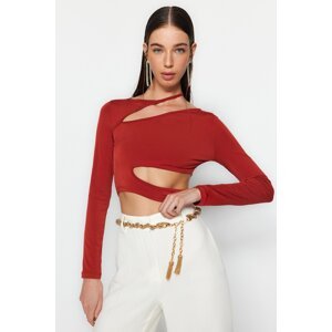 Trendyol Tile Cut out/Window Detailed Knitted Blouse