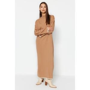 Trendyol Beige, Comfortable Cut, Long Knitwear Dress