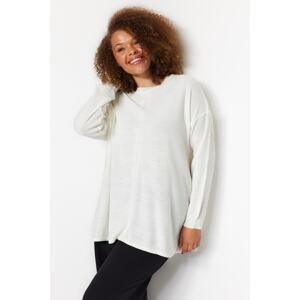 Trendyol Curve Ecru Crew Neck Knitwear Sweater