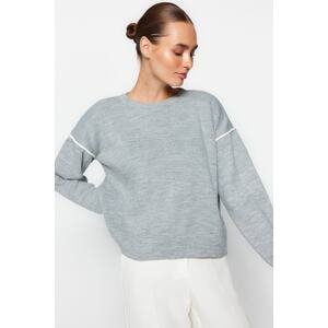 Trendyol Contrast Color Gray Knitwear Sweater