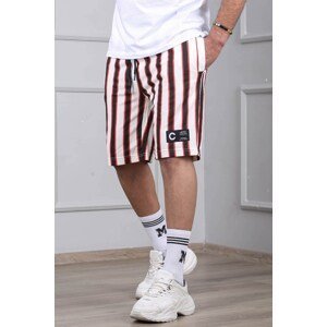 Madmext Striped Black Casual Shorts 2915