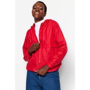 Trendyol Red Hooded Water-Repellent Windbreaker Coat