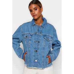 Trendyol Blue Trucker Denim Jacket