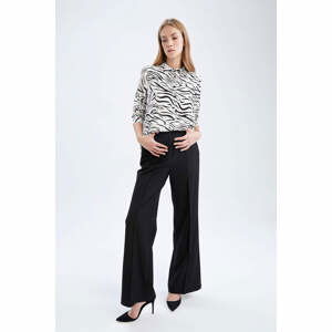 DEFACTO Regular Fit High Waist Wide Leg Trousers