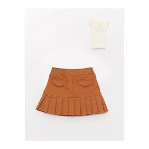 LC Waikiki Basic Baby Girl Skirt and Pantyhose With An Elastic Waist 2-Pair Set