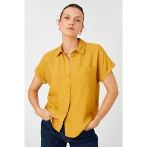 Koton Short Raglan Sleeve Shirt with Pocket