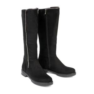 Capone Outfitters Below the Knee Stoned Side Zipper Women's Boots