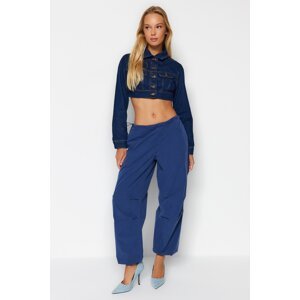 Trendyol Navy Blue Pajamas Normal Waist Parachute Trousers