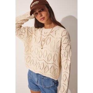 Happiness İstanbul Sweater - Beige - Regular fit