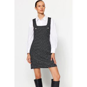 Trendyol Black Tweed Mini Gilet Woven Dress