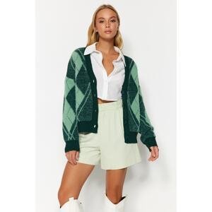 Trendyol Green Feather Knitwear Cardigan
