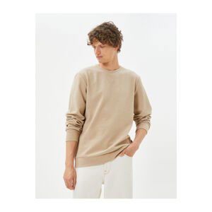 Koton Basic Sweater Crew Neck Textured Long Sleeve