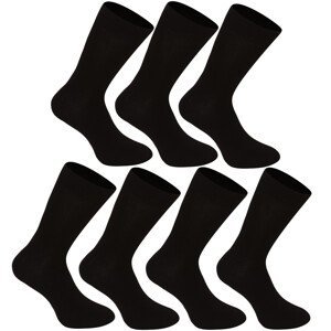 7PACK ponožky Nedeto vysoké bambusové černé
