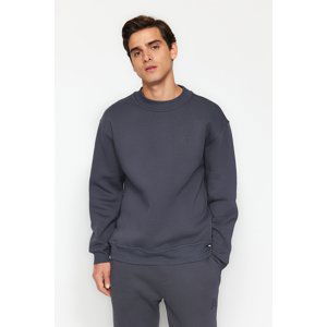 Trendyol Anthracite*002 Men's Half Turtleneck Long Sleeve Sweatshirt.