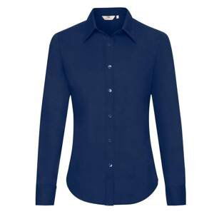 Navy blue classic lady-fit shirt Oxford Fruit Of The Loom