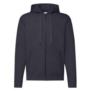 Navy Zippered Hoodie Classic Fruit of the Loom