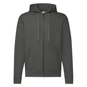 Graphite Zippered Hoodie Classic Fruit of the Loom