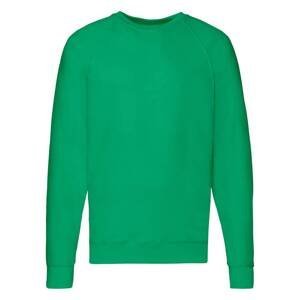 Green Men's Sweatshirt Lightweight Raglan Sweat Fruit of the Loom
