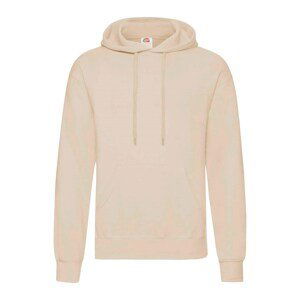 Beige Men's Hooded Sweat Fruit of the Loom