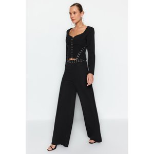 Trendyol Black Belt Detailed Trousers