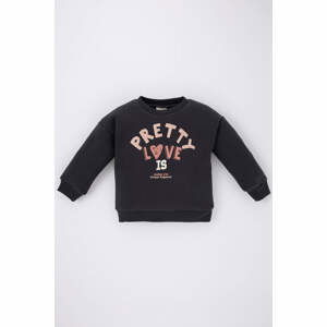 DEFACTO Regular Fit Slogan Crew Neck Sweatshirt