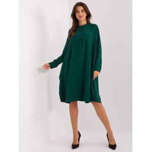 Tmavě zelené oversize midi šaty