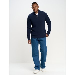 Big Star Man's Sweater 161004 Blue Wool-403