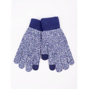 Yoclub Man's Men's Five-Finger Touchscreen Gloves RED-0008F-AA5C-003 Navy Blue