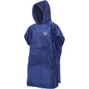 AQUA SPEED Unisex's Poncho Towel Navy Blue Pattern 10