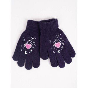 Yoclub Kids's Gloves RED-0012G-AA5A-021 Navy Blue