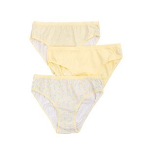 Žluté dámské bavlněné kalhotky, 3bal