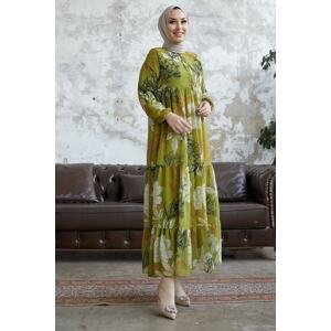 InStyle Lace Chiffon Dress - Oil Green