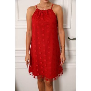 armonika Women's Red Halterneck Lined Mini Dress