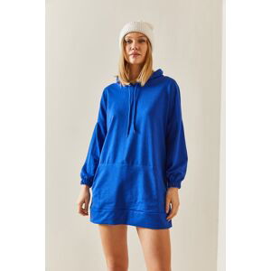 XHAN Saks Kangaroo Pocket Oversize Hooded Sweatshirt