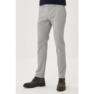 AC&Co / Altınyıldız Classics Men's Gray Canvas Slim Fit Slim Fit Side Pocket Flexible Chino Trousers