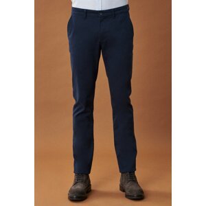 AC&Co / Altınyıldız Classics Men's Navy Blue Slim Fit Slim Fit Cotton Flexible Chino Trousers