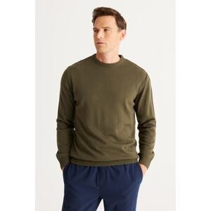 ALTINYILDIZ CLASSICS Men's Khaki Standard Fit Normal Cut Crew Neck Knitwear Sweater