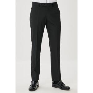 ALTINYILDIZ CLASSICS Men's Black Regular Fit Normal Cut Flexible Trousers with Side Pockets