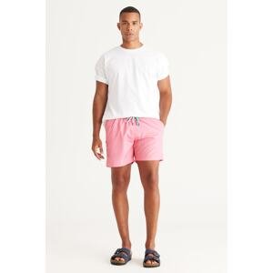AC&Co / Altınyıldız Classics Men's Pink Standard Fit Regular Fit Quick Dry Side Pockets Patterned Swimwear