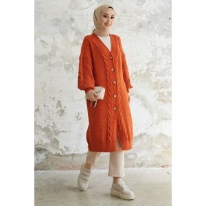 InStyle Evia Buttons Knitwear Cardigan - Orange