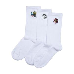 Ponožky Peace Icon Socks 3-balení bílé