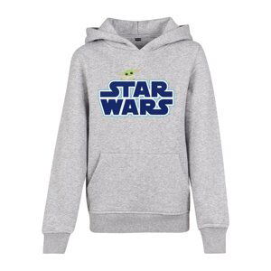 Dětské Star Wars Blue Logo Hoody Heather Grey