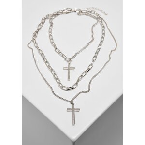 Stříbrný náhrdelník s vrstvením křížem