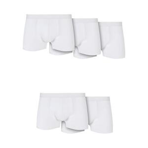 Pevné boxerky z organické bavlny 5-balení bílá+bílá+bílá+bílá+bílá