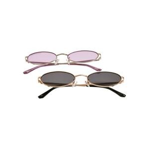 Sluneční brýle Palma 2-Pack zlatá/černá+stříbrná/lila