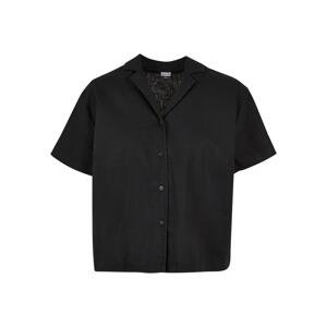 Dámská lněná smíšená rekreační košile černá