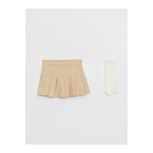 LC Waikiki Basic Baby Girl Skirt and Pantyhose 2 Pack