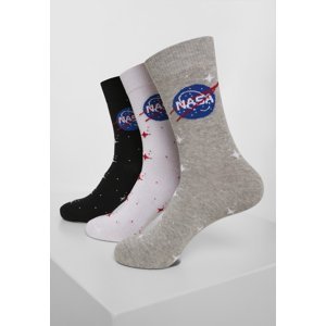Ponožky NASA Insignia 3-Pack černá/šedá/bílá