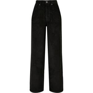 Dámské manšestrové kalhoty s vysokým pasem z 90. let černé