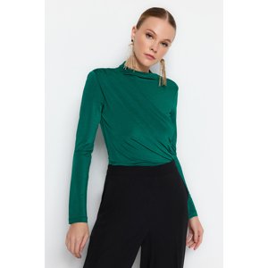 Trendyol Emerald Green Fitted Knitted Bodysuit